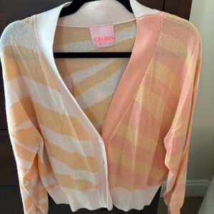 Size 1 CRUSH Cashmere Sorbet Striped Cardigan